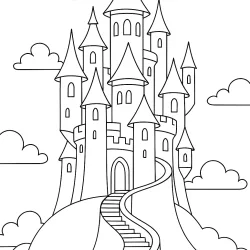 Castelo para imprimir e colorir