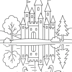 Castelo para imprimir e colorir