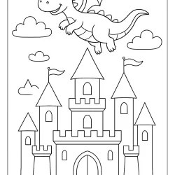 Castelo para imprimir e colorir