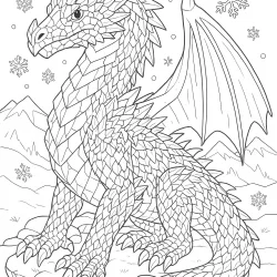 Dragão para imprimir e colorir