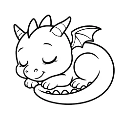 Dragão para imprimir e colorir