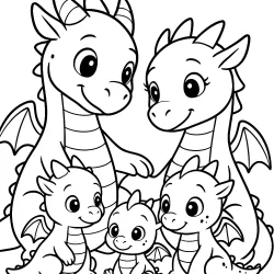 Dragão para imprimir e colorir