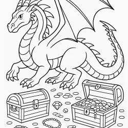 Dragão para imprimir e colorir