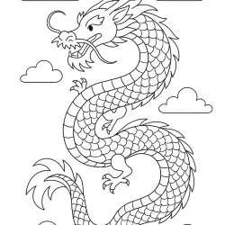 Dragão para imprimir e colorir