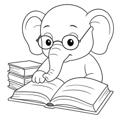 Elefante para imprimir e colorir