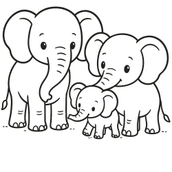Elefante para imprimir e colorir