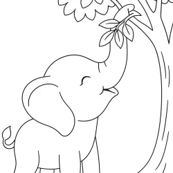Elefante para imprimir e colorir