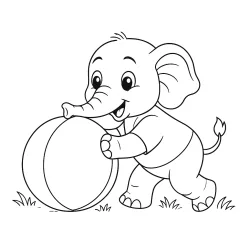 Elefante para imprimir e colorir