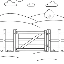 Fazenda para imprimir e colorir