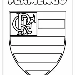 Flamengo para imprimir e colorir