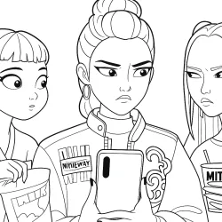 Guerreiras do K-Pop para imprimir e colorir
