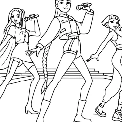 Guerreiras do K-Pop para imprimir e colorir