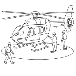 Helicóptero para imprimir e colorir