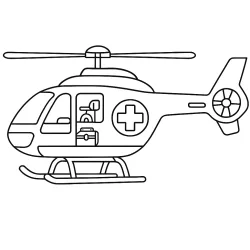 Helicóptero para imprimir e colorir