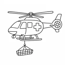 Helicóptero para imprimir e colorir