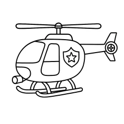 Helicóptero para imprimir e colorir