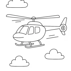Helicóptero para imprimir e colorir