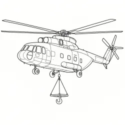 Helicóptero para imprimir e colorir