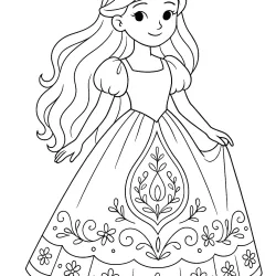 Menina para imprimir e colorir