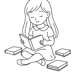 Menina para imprimir e colorir