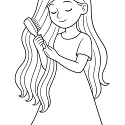 Menina para imprimir e colorir
