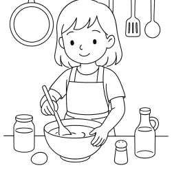 Menina para imprimir e colorir