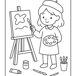 Menina para imprimir e colorir