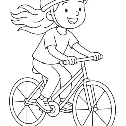 Menina para imprimir e colorir