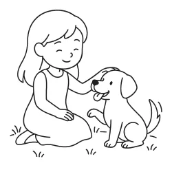 Menina para imprimir e colorir