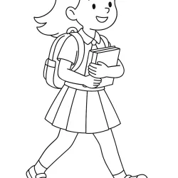 Menina para imprimir e colorir