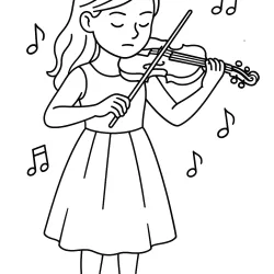 Menina para imprimir e colorir