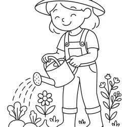 Menina para imprimir e colorir
