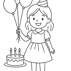 Menina para imprimir e colorir