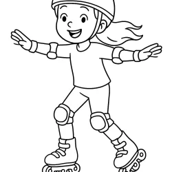 Menina para imprimir e colorir