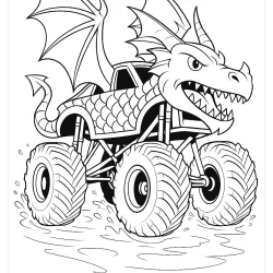 Monster Truck para imprimir e colorir