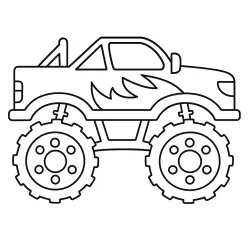 Monster Truck para imprimir e colorir