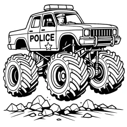 Monster Truck para imprimir e colorir