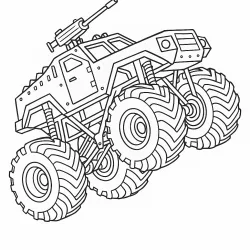 Monster Truck para imprimir e colorir