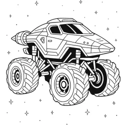 Monster Truck para imprimir e colorir