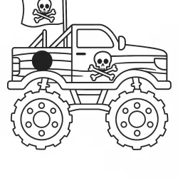 Monster Truck para imprimir e colorir