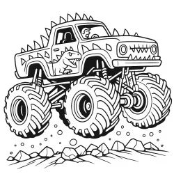 Monster Truck para imprimir e colorir