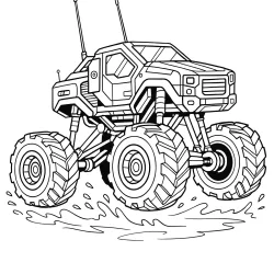 Monster Truck para imprimir e colorir