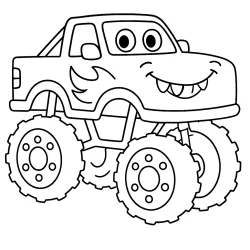 Monster Truck para imprimir e colorir