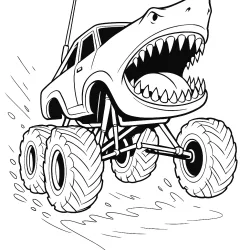 Monster Truck para imprimir e colorir