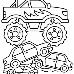 Monster Truck para imprimir e colorir