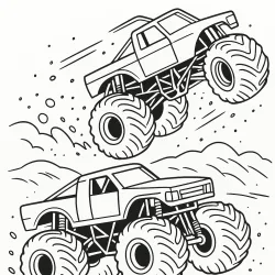 Monster Truck para imprimir e colorir