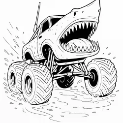Monster Truck para imprimir e colorir