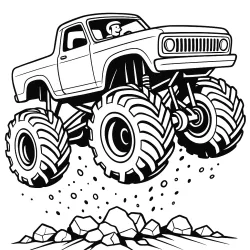 Monster Truck para imprimir e colorir