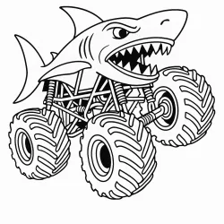 Monster Truck para imprimir e colorir