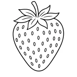 Morango para imprimir e colorir